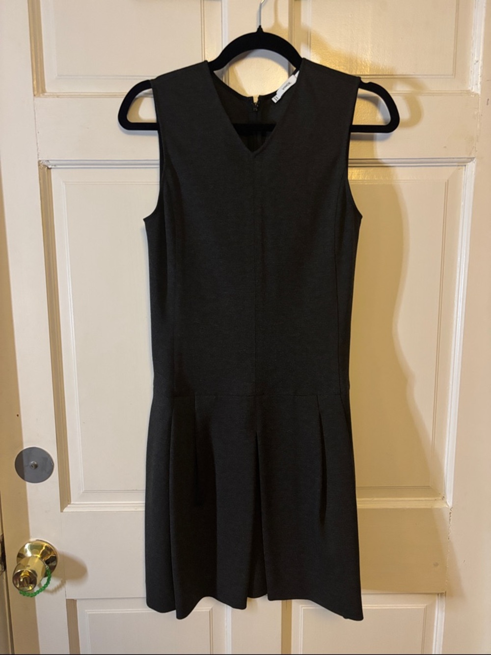 Vince Black V-Neck Sleeveless Dress